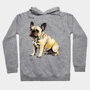 Geometric French Bulldog No. 3: Light Background (on a no fill background) Hoodie